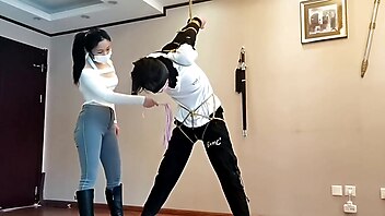 Asian gagging and tied, japanese lesbian bdsm sex, brutal tied up gagged, tied handcuffed, japanese bdsm whipping