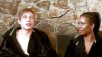 Strapòn, ebony mistress whipping, interracial strapon bdsm femdom pegging, kira handjob, kira strapon