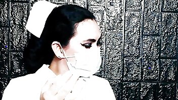 Rubber fetish handjob, rubber gloves mouth, latex slave heavy com, cum mouth fetish joi, german rubber fetish